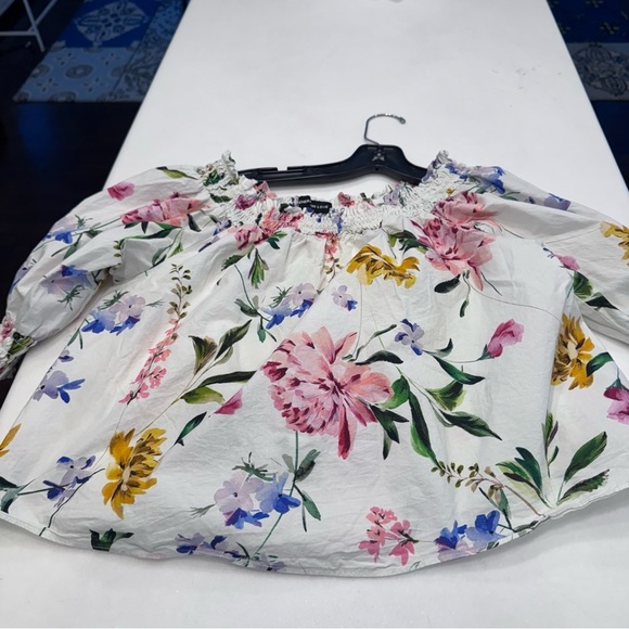Generation Love Women’s Off The Shoulder Floral Cotton Top Size Large - Picture 6 of 9